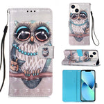 Étui de téléphone en cuir à rabat horizontal avec peinture 3D, pour iPhone 16 Pro, pour iPhone 16 Plus, pour iPhone 16, pour iPhone 15 Pro Max, pour iPhone 15 Pro, pour iPhone 15 Plus