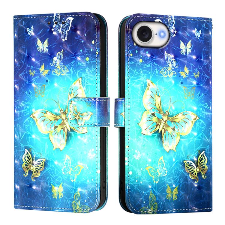 Coque de téléphone en cuir à rabat horizontal avec peinture 3D, pour iPhone 17e / 16e, pour iPhone 17 Pro Max, pour iPhone 17 Pro, pour iPhone 17, pour iPhone Air, pour iPhone 16 Pro Max