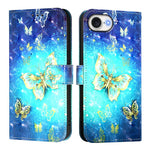 Coque de téléphone en cuir à rabat horizontal avec peinture 3D, pour iPhone 17e / 16e, pour iPhone 17 Pro Max, pour iPhone 17 Pro, pour iPhone 17, pour iPhone Air, pour iPhone 16 Pro Max