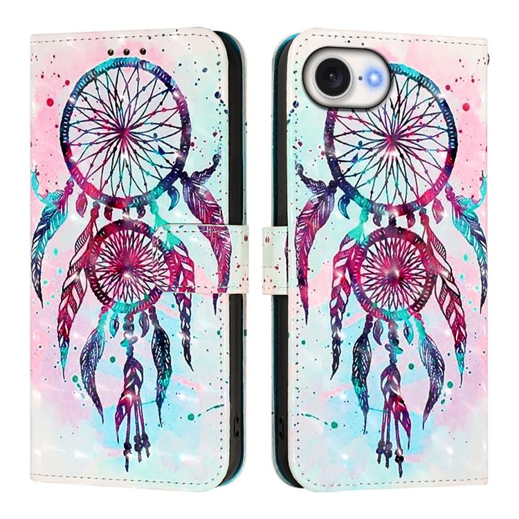 Coque de téléphone en cuir à rabat horizontal avec peinture 3D, pour iPhone 17e / 16e, pour iPhone 17 Pro Max, pour iPhone 17 Pro, pour iPhone 17, pour iPhone Air, pour iPhone 16 Pro Max