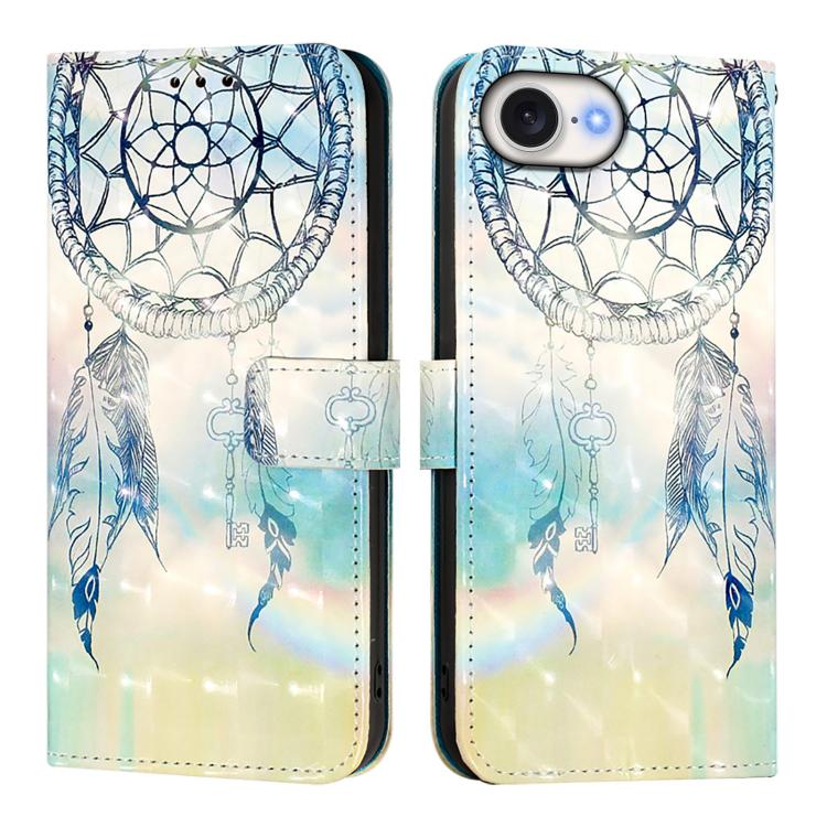 Coque de téléphone en cuir à rabat horizontal avec peinture 3D, pour iPhone 17e / 16e, pour iPhone 17 Pro Max, pour iPhone 17 Pro, pour iPhone 17, pour iPhone Air, pour iPhone 16 Pro Max