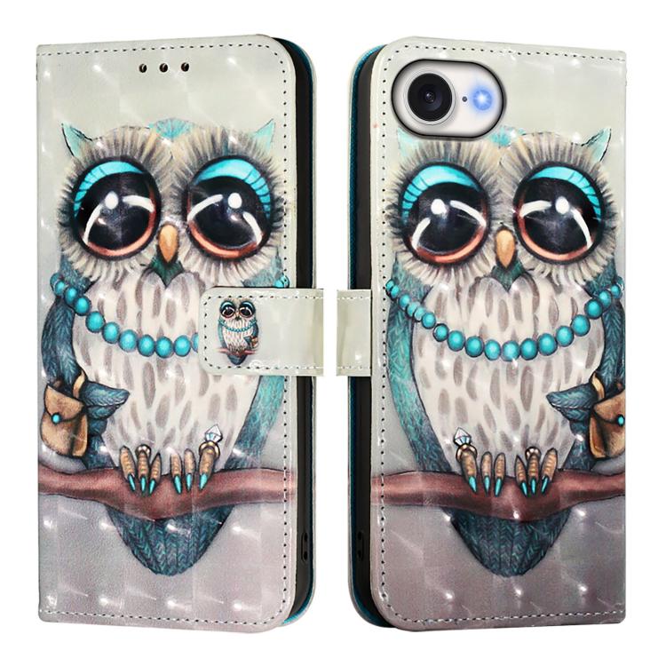 Coque de téléphone en cuir à rabat horizontal avec peinture 3D, pour iPhone 17e / 16e, pour iPhone 17 Pro Max, pour iPhone 17 Pro, pour iPhone 17, pour iPhone Air, pour iPhone 16 Pro Max