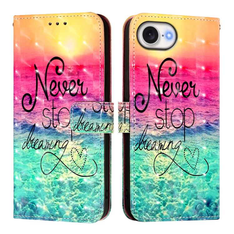 Coque de téléphone en cuir à rabat horizontal avec peinture 3D, pour iPhone 17e / 16e, pour iPhone 17 Pro Max, pour iPhone 17 Pro, pour iPhone 17, pour iPhone Air, pour iPhone 16 Pro Max