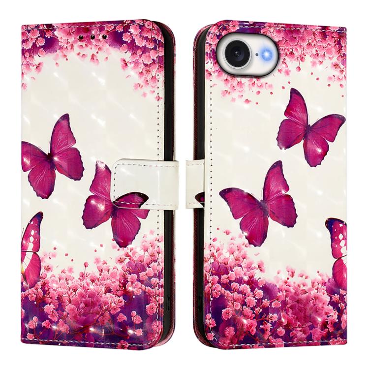 Coque de téléphone en cuir à rabat horizontal avec peinture 3D, pour iPhone 17e / 16e, pour iPhone 17 Pro Max, pour iPhone 17 Pro, pour iPhone 17, pour iPhone Air, pour iPhone 16 Pro Max