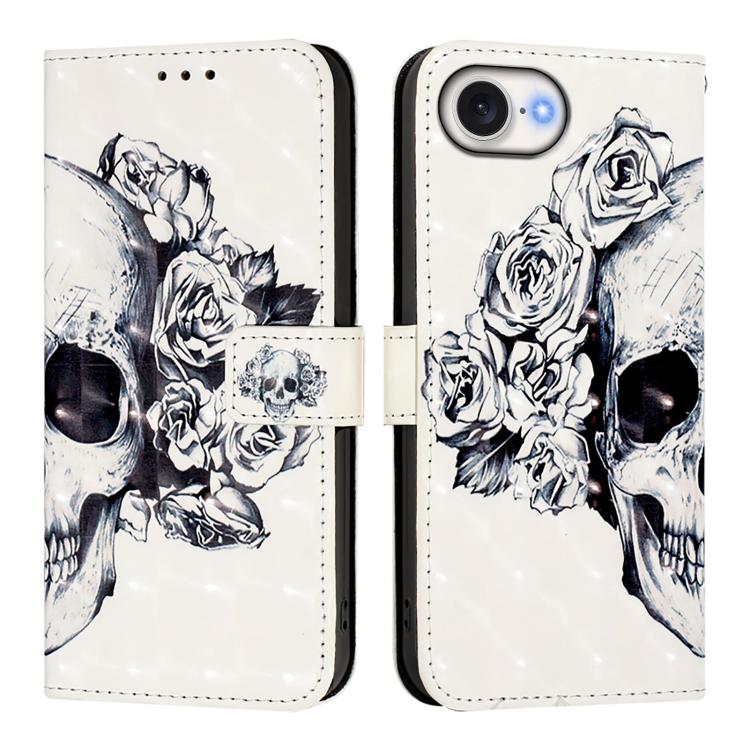 Coque de téléphone en cuir à rabat horizontal avec peinture 3D, pour iPhone 17e / 16e, pour iPhone 17 Pro Max, pour iPhone 17 Pro, pour iPhone 17, pour iPhone Air, pour iPhone 16 Pro Max