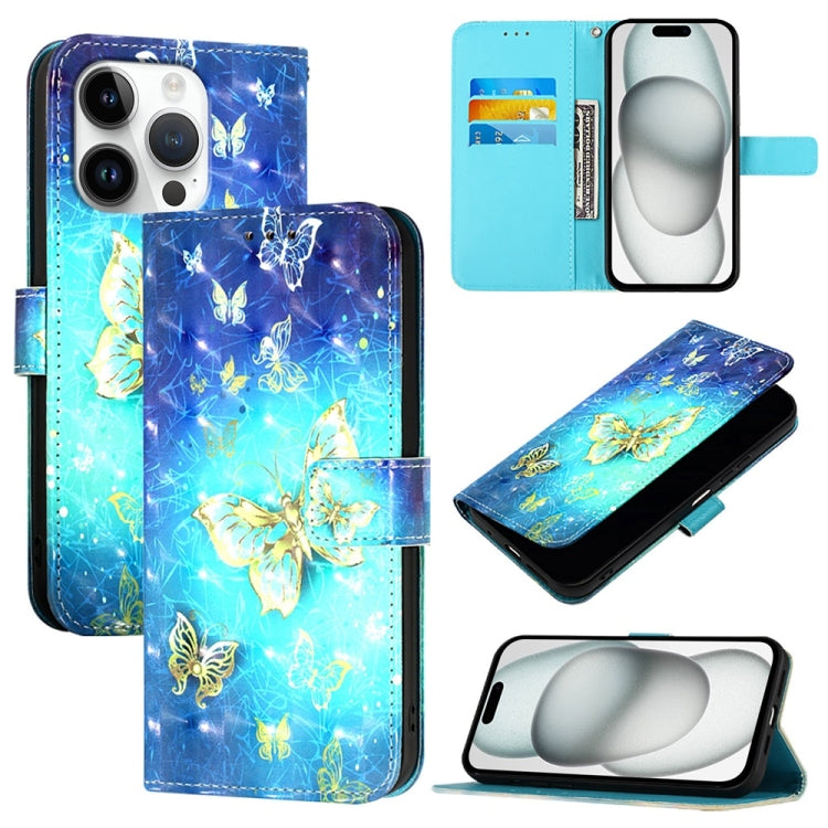 Étui de téléphone en cuir à rabat horizontal avec peinture 3D, pour iPhone 16 Pro, pour iPhone 16 Plus, pour iPhone 16, pour iPhone 15 Pro Max, pour iPhone 15 Pro, pour iPhone 15 Plus