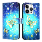 Étui de téléphone en cuir à rabat horizontal avec peinture 3D, pour iPhone 16 Pro, pour iPhone 16 Plus, pour iPhone 16, pour iPhone 15 Pro Max, pour iPhone 15 Pro, pour iPhone 15 Plus
