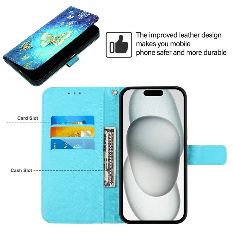 Étui de téléphone en cuir à rabat horizontal avec peinture 3D, pour iPhone 16 Pro, pour iPhone 16 Plus, pour iPhone 16, pour iPhone 15 Pro Max, pour iPhone 15 Pro, pour iPhone 15 Plus