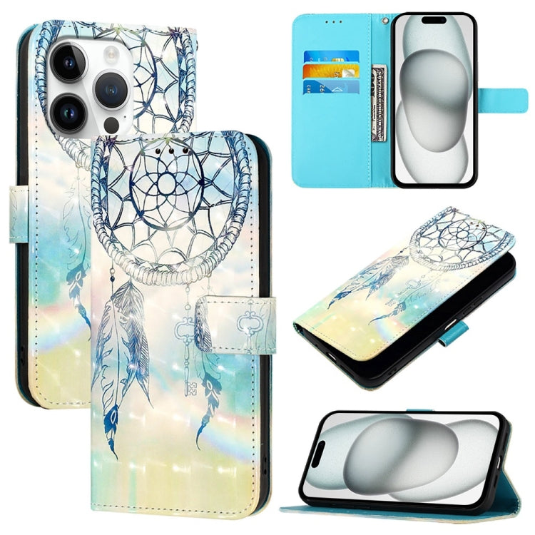 Étui de téléphone en cuir à rabat horizontal avec peinture 3D, pour iPhone 16 Pro, pour iPhone 16 Plus, pour iPhone 16, pour iPhone 15 Pro Max, pour iPhone 15 Pro, pour iPhone 15 Plus