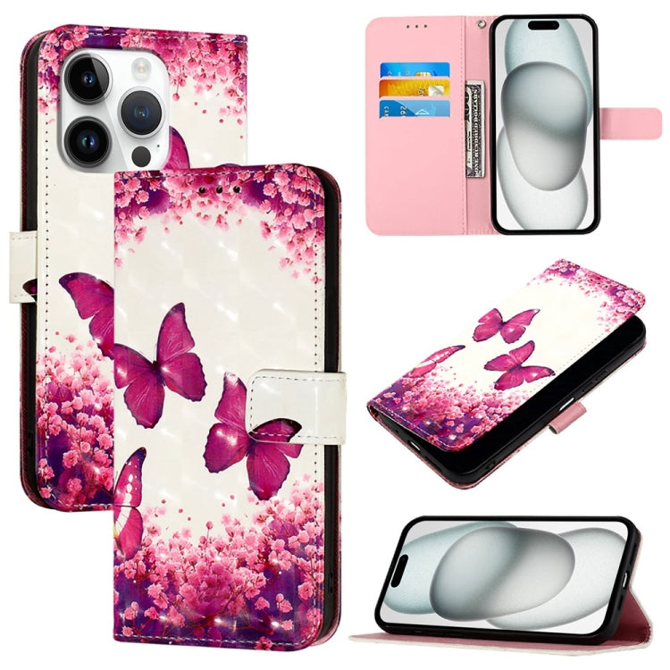 Étui de téléphone en cuir à rabat horizontal avec peinture 3D, pour iPhone 16 Pro, pour iPhone 16 Plus, pour iPhone 16, pour iPhone 15 Pro Max, pour iPhone 15 Pro, pour iPhone 15 Plus