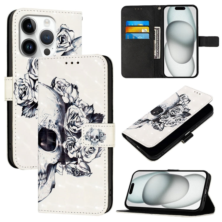 Étui de téléphone en cuir à rabat horizontal avec peinture 3D, pour iPhone 16 Pro, pour iPhone 16 Plus, pour iPhone 16, pour iPhone 15 Pro Max, pour iPhone 15 Pro, pour iPhone 15 Plus