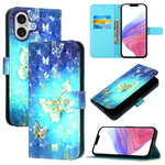 Coque de téléphone en cuir à rabat horizontal avec peinture 3D, pour iPhone 17e / 16e, pour iPhone 17 Pro Max, pour iPhone 17 Pro, pour iPhone 17, pour iPhone Air, pour iPhone 16 Pro Max