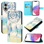 Coque de téléphone en cuir à rabat horizontal avec peinture 3D, pour iPhone 17e / 16e, pour iPhone 17 Pro Max, pour iPhone 17 Pro, pour iPhone 17, pour iPhone Air, pour iPhone 16 Pro Max