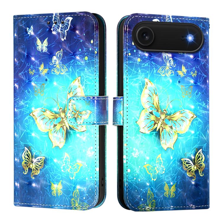 Coque de téléphone en cuir à rabat horizontal avec peinture 3D, pour iPhone 17e / 16e, pour iPhone 17 Pro Max, pour iPhone 17 Pro, pour iPhone 17, pour iPhone Air, pour iPhone 16 Pro Max