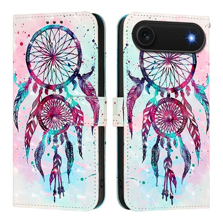 Coque de téléphone en cuir à rabat horizontal avec peinture 3D, pour iPhone 17e / 16e, pour iPhone 17 Pro Max, pour iPhone 17 Pro, pour iPhone 17, pour iPhone Air, pour iPhone 16 Pro Max