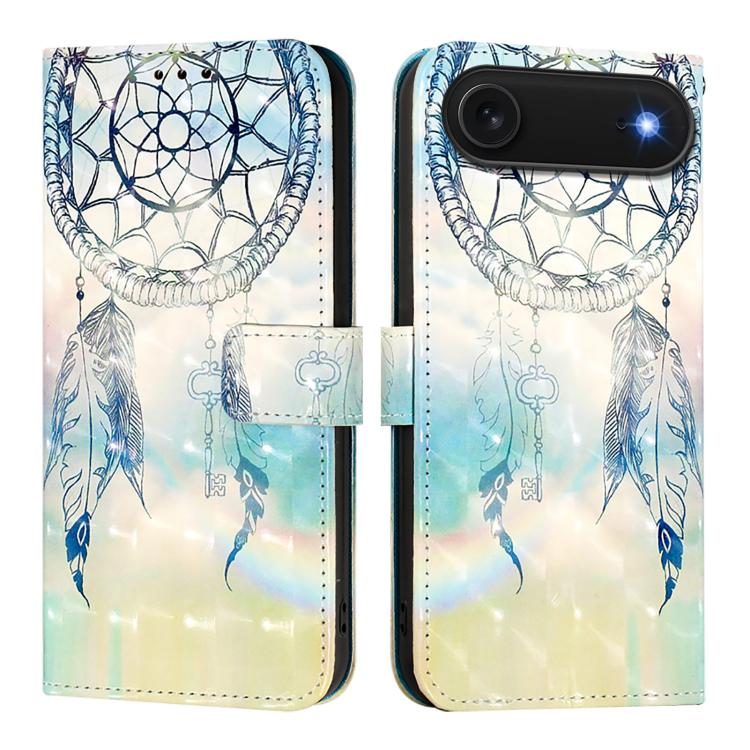 Coque de téléphone en cuir à rabat horizontal avec peinture 3D, pour iPhone 17e / 16e, pour iPhone 17 Pro Max, pour iPhone 17 Pro, pour iPhone 17, pour iPhone Air, pour iPhone 16 Pro Max