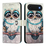 Coque de téléphone en cuir à rabat horizontal avec peinture 3D, pour iPhone 17e / 16e, pour iPhone 17 Pro Max, pour iPhone 17 Pro, pour iPhone 17, pour iPhone Air, pour iPhone 16 Pro Max