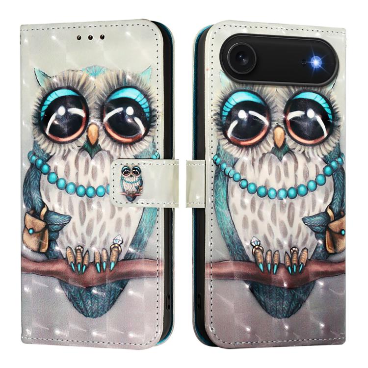 Coque de téléphone en cuir à rabat horizontal avec peinture 3D, pour iPhone 17e / 16e, pour iPhone 17 Pro Max, pour iPhone 17 Pro, pour iPhone 17, pour iPhone Air, pour iPhone 16 Pro Max