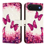 Coque de téléphone en cuir à rabat horizontal avec peinture 3D, pour iPhone 17e / 16e, pour iPhone 17 Pro Max, pour iPhone 17 Pro, pour iPhone 17, pour iPhone Air, pour iPhone 16 Pro Max