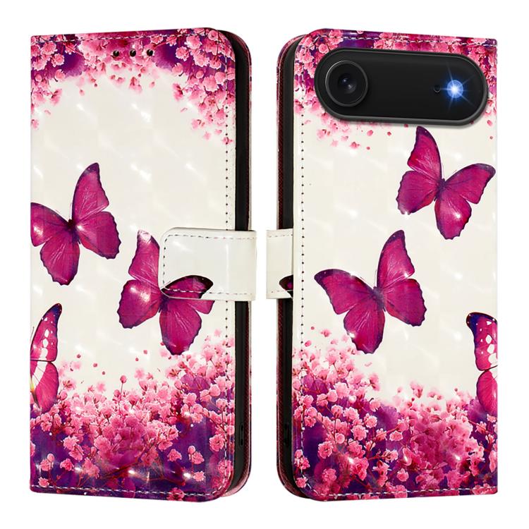 Coque de téléphone en cuir à rabat horizontal avec peinture 3D, pour iPhone 17e / 16e, pour iPhone 17 Pro Max, pour iPhone 17 Pro, pour iPhone 17, pour iPhone Air, pour iPhone 16 Pro Max