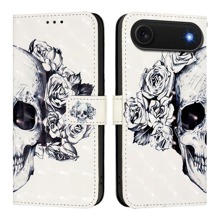 Coque de téléphone en cuir à rabat horizontal avec peinture 3D, pour iPhone 17e / 16e, pour iPhone 17 Pro Max, pour iPhone 17 Pro, pour iPhone 17, pour iPhone Air, pour iPhone 16 Pro Max