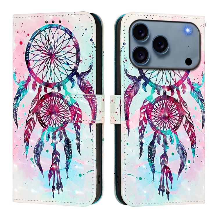 Coque de téléphone en cuir à rabat horizontal avec peinture 3D, pour iPhone 17e / 16e, pour iPhone 17 Pro Max, pour iPhone 17 Pro, pour iPhone 17, pour iPhone Air, pour iPhone 16 Pro Max