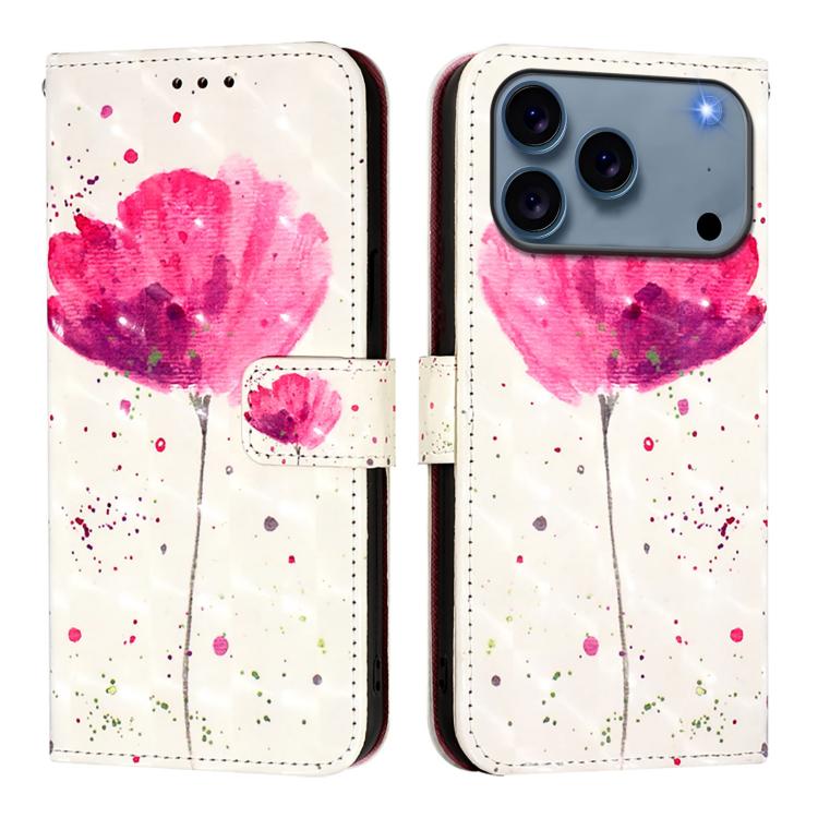 Coque de téléphone en cuir à rabat horizontal avec peinture 3D, pour iPhone 17e / 16e, pour iPhone 17 Pro Max, pour iPhone 17 Pro, pour iPhone 17, pour iPhone Air, pour iPhone 16 Pro Max
