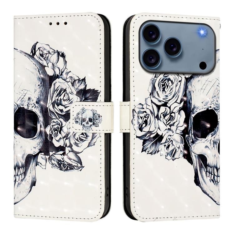 Coque de téléphone en cuir à rabat horizontal avec peinture 3D, pour iPhone 17e / 16e, pour iPhone 17 Pro Max, pour iPhone 17 Pro, pour iPhone 17, pour iPhone Air, pour iPhone 16 Pro Max