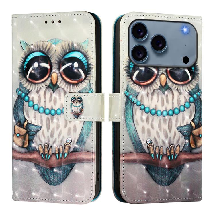 Coque de téléphone en cuir à rabat horizontal avec peinture 3D, pour iPhone 17e / 16e, pour iPhone 17 Pro Max, pour iPhone 17 Pro, pour iPhone 17, pour iPhone Air, pour iPhone 16 Pro Max