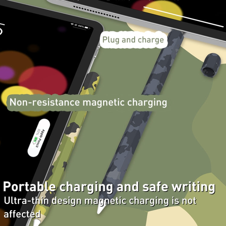 Étui de protection en silicone camouflage pour Apple Pencil 2, pour Apple Pencil 1