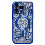 Electroplated Circuit Board Pattern MagSafe Phone Case, For iPhone 14 Plus, For iPhone 14, For iPhone 14 Pro, For iPhone 14 Pro Max, For iPhone 13 Pro Max, For iPhone 13 Pro