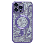 Electroplated Circuit Board Pattern MagSafe Phone Case, For iPhone 14 Plus, For iPhone 14, For iPhone 14 Pro, For iPhone 14 Pro Max, For iPhone 13 Pro Max, For iPhone 13 Pro