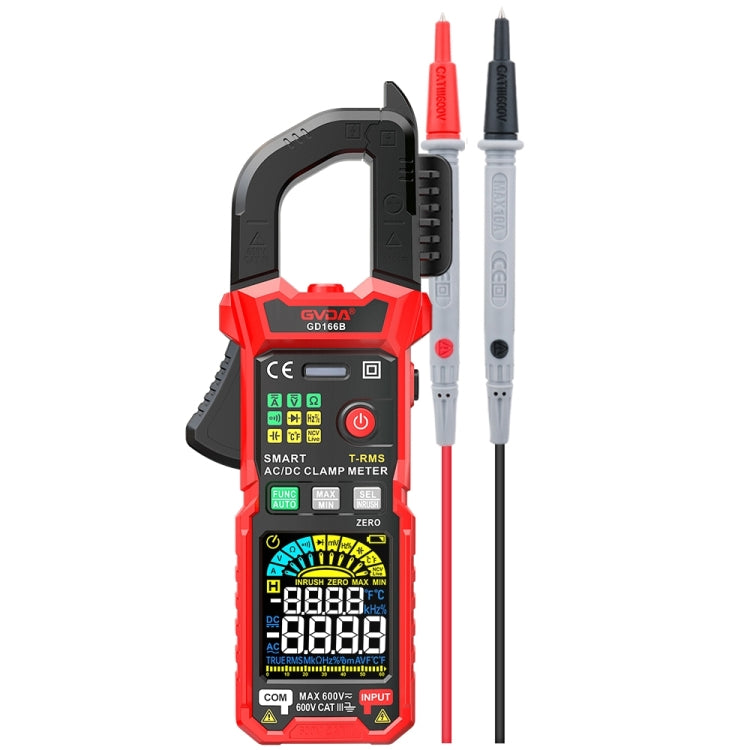 Multimètre pince numérique GVDA GD166B compatible courant continu, GD166B