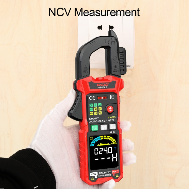 Multimètre pince numérique GVDA GD166B compatible courant continu, GD166B
