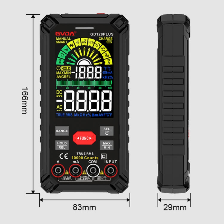 Multimètre numérique automatique intelligent haute précision GVDA GD128PLUS, GD128PLUS