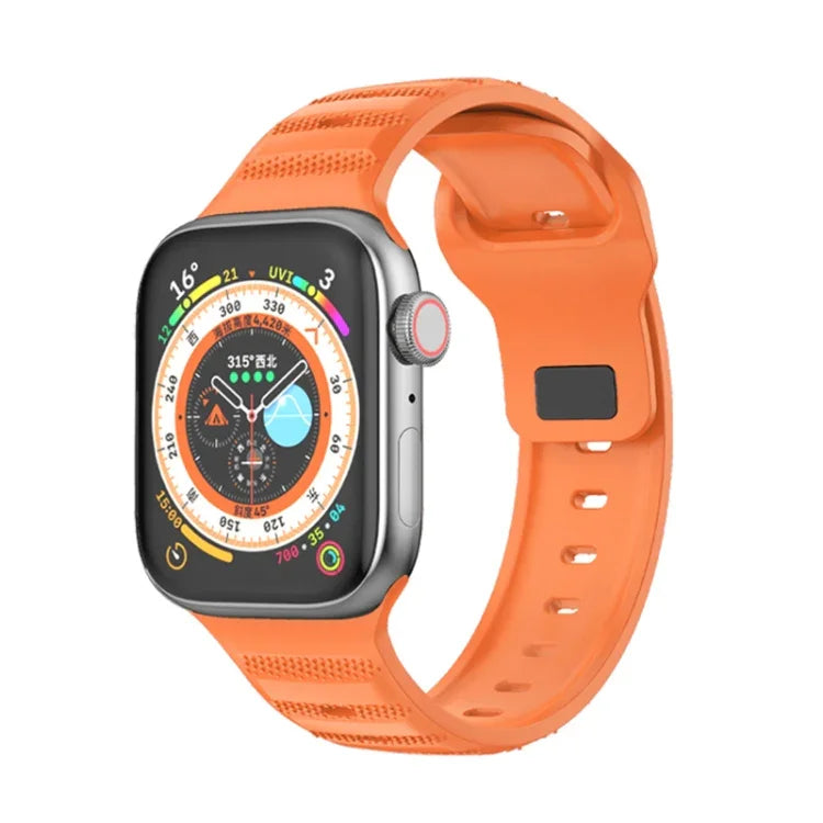 Bracelet de montre en caoutchouc fluoré à texture pointillée, pour Apple Watch 42 mm, pour Apple Watch 38 mm