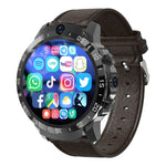 MT27 4G+64G, montre intelligente Android 8.1 4G étanche IP67 de 1,6 pouce, supporte la fréquence cardiaque / le GPS, bracelet en cuir