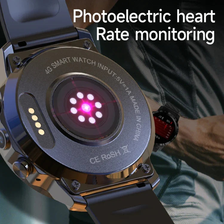 MT27 4G+64G, montre intelligente Android 8.1 4G étanche IP67 de 1,6 pouce, supporte la fréquence cardiaque / le GPS, bracelet en cuir