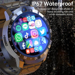 MT27 4G+64G, montre intelligente Android 8.1 4G étanche IP67 de 1,6 pouce, supporte la fréquence cardiaque / le GPS, bracelet en cuir