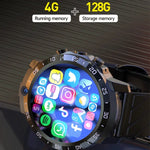 MT27 4G+64G, montre intelligente Android 8.1 4G étanche IP67 de 1,6 pouce, supporte la fréquence cardiaque / le GPS, bracelet en cuir