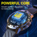 MT27 4G+64G, montre intelligente Android 8.1 4G étanche IP67 de 1,6 pouce, supporte la fréquence cardiaque / le GPS, bracelet en cuir