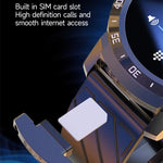 MT27 4G+64G, montre intelligente Android 8.1 4G étanche IP67 de 1,6 pouce, supporte la fréquence cardiaque / le GPS, bracelet en cuir