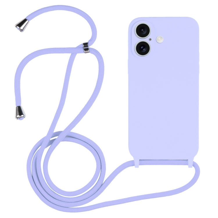Coque en Silicone Liquide avec Cordon, Pour iPhone 16 Pro Max, Pour iPhone 16 Pro, Pour iPhone 16 Plus