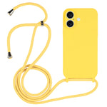 Coque en Silicone Liquide avec Cordon, Pour iPhone 16 Pro Max, Pour iPhone 16 Pro, Pour iPhone 16 Plus