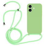 Coque en Silicone Liquide avec Cordon, Pour iPhone 16 Pro Max, Pour iPhone 16 Pro, Pour iPhone 16 Plus
