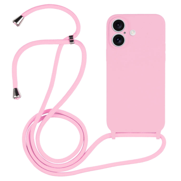 Coque en Silicone Liquide avec Cordon, Pour iPhone 16 Pro Max, Pour iPhone 16 Pro, Pour iPhone 16 Plus