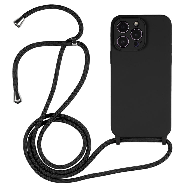 Coque en Silicone Liquide avec Cordon, Pour iPhone 16 Pro Max, Pour iPhone 16 Pro, Pour iPhone 16 Plus