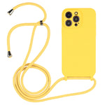 Coque en Silicone Liquide avec Cordon, Pour iPhone 16 Pro Max, Pour iPhone 16 Pro, Pour iPhone 16 Plus