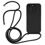 Coque en Silicone Liquide avec Cordon, Pour iPhone 16 Pro Max, Pour iPhone 16 Pro, Pour iPhone 16 Plus