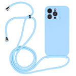 Coque en Silicone Liquide avec Cordon, Pour iPhone 16 Pro Max, Pour iPhone 16 Pro, Pour iPhone 16 Plus